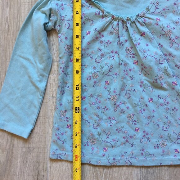 3pc Lot Naartjie Blue Top Long Sleeve Shirt Pants Set Outfit Floral Girls Size 4 - Picture 6 of 11